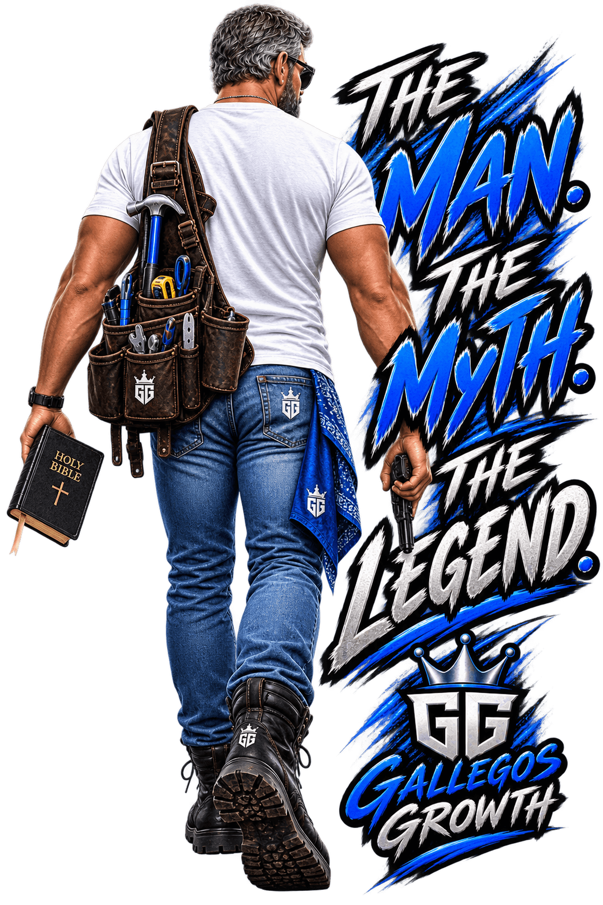 The Man The Myth The Legend Gallegos Growth merchandise graphic