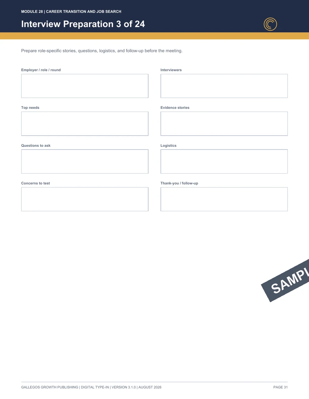 Career Transition & Job Search Command Center watermarked Application pipeline sample