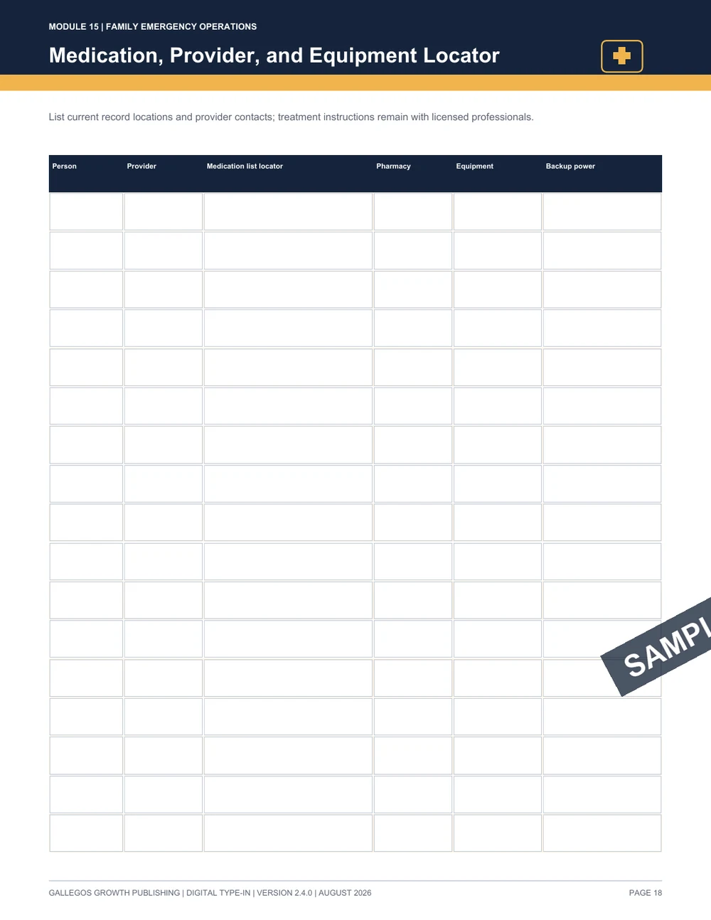 Family Emergency Command Binder watermarked Evidence and recovery sample
