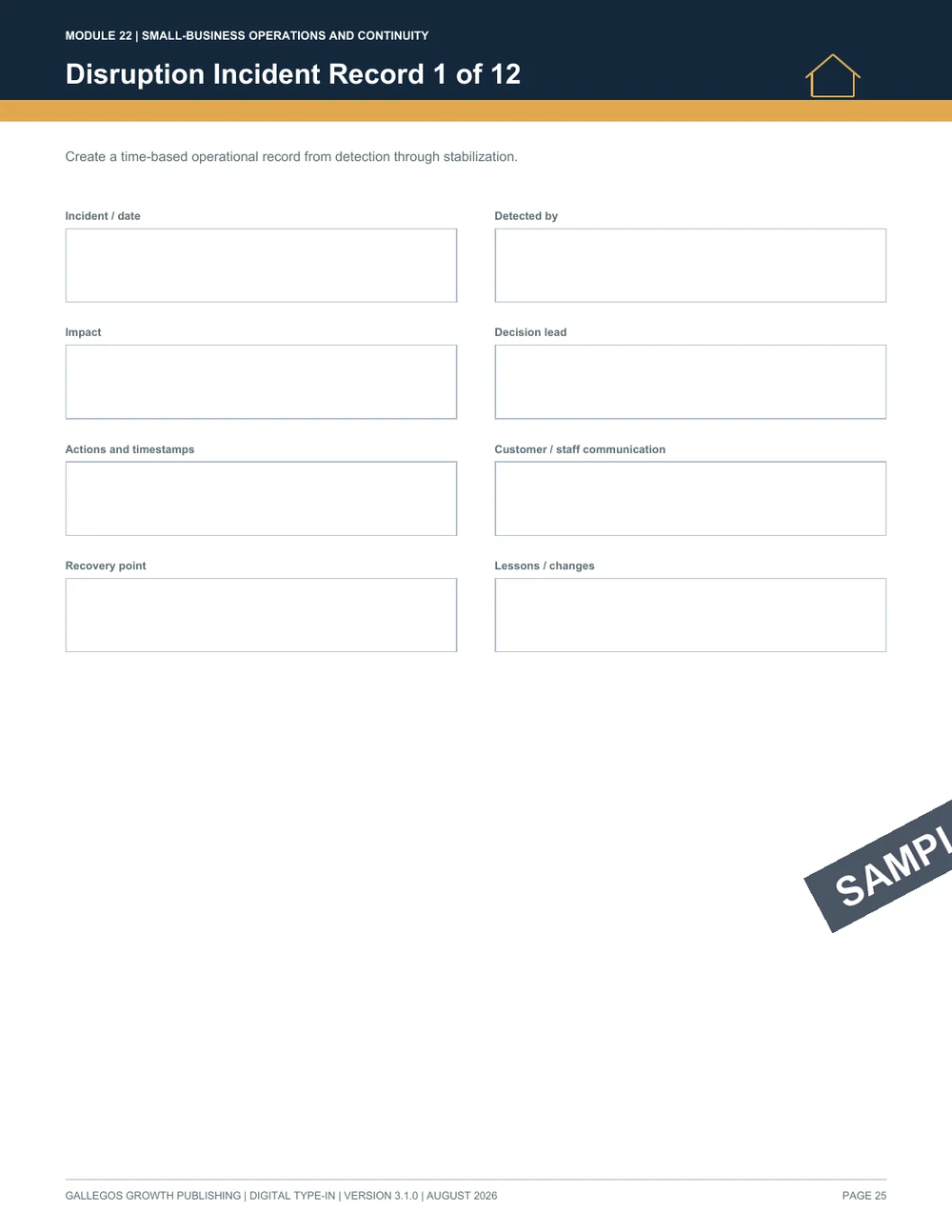 Small-Business Operations & Continuity Binder watermarked Recovery operations sample